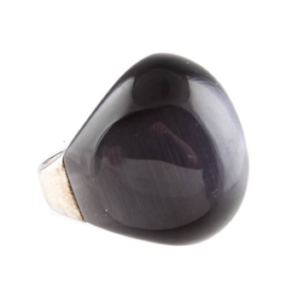 Folli Follie Black Resin Dome Ring - New! Size 7.5